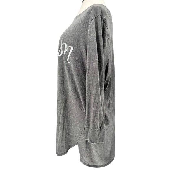 Cacique Sleep Shirt Womens 26/28 Gray Don't Quit Your Day Dream Soft Cotton Poly - Picture 8 of 8